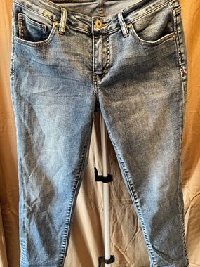 Jag Jeans Denim Jeans in Faded Blue with Orange Stitching